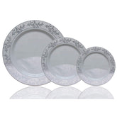 7.5 In. Silver Leaf Premium Plates | 10 Count
